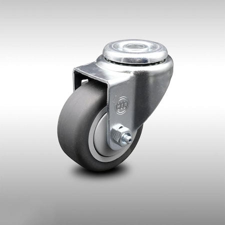 Service Caster 3 Inch SS Thermoplastic Rubber Wheel Swivel Bolt Hole Caster SCC-SSBH20S314-TPRB